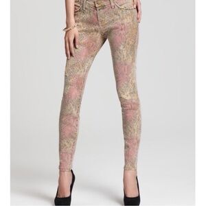 Snakeskin Print Skinny Jeans
